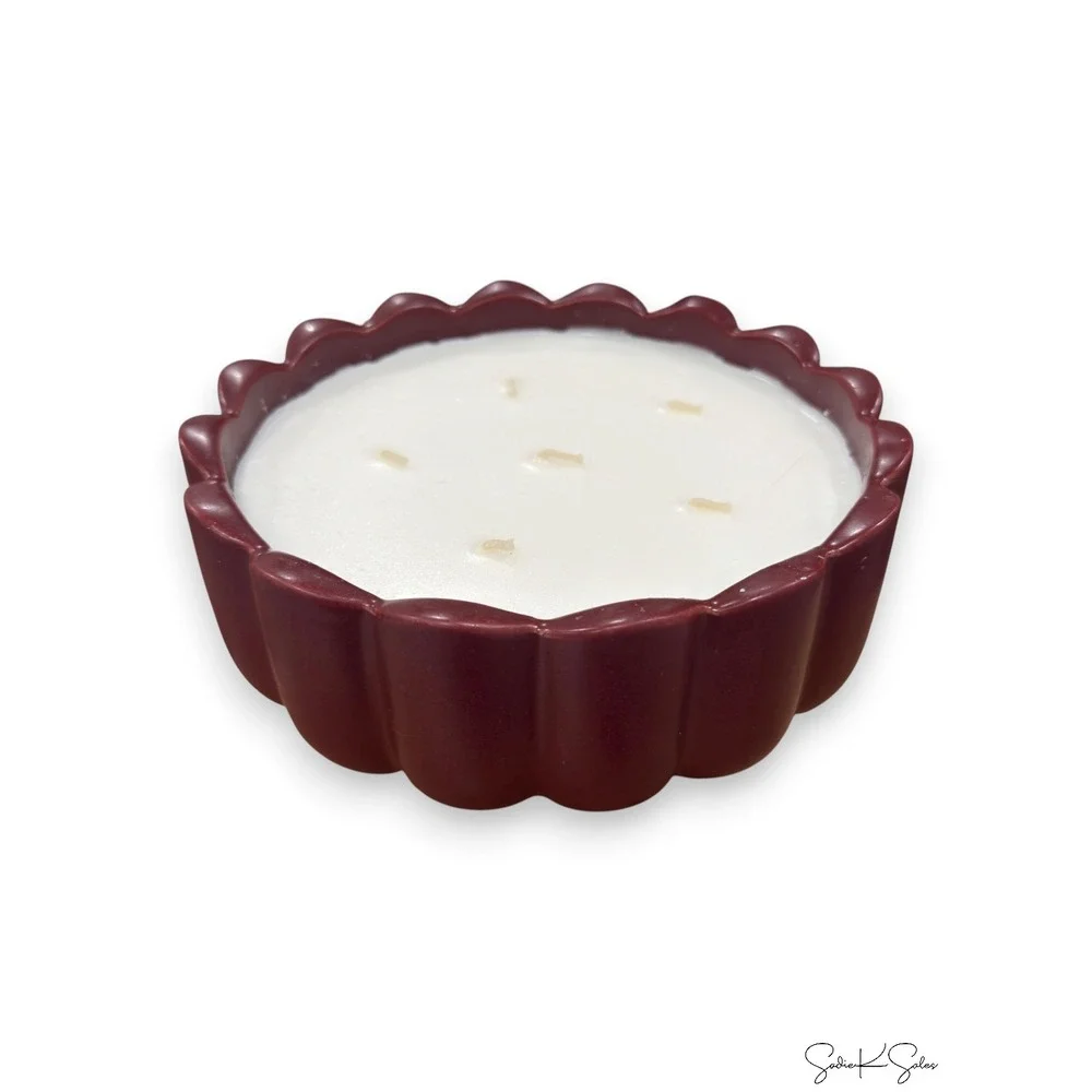 6 Wick Scalloped Rim Black Oak & Persimmon Jar Candle - Hearth & Hand Magnolia